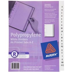 Avery L7411-20 Dividers PP A4 1-20 Index Tabs White